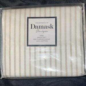 Charter Club Damask Designs King Sheet Set - Cream